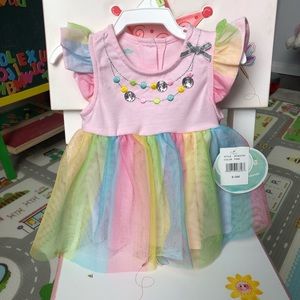 Nanette baby girl rainbow dress 6-9 m